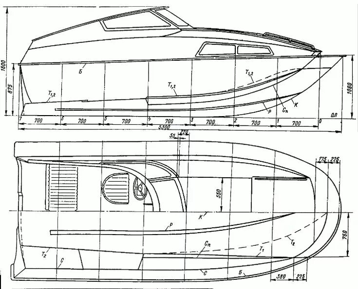 Катер своими руками чертежи Теоретический чертеж и общий вид Строительство лодки, Моторные лодки, Лодка