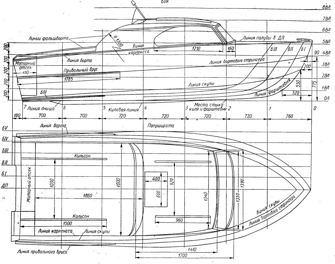 Катер своими руками чертежи Туристический катер Ленинградец (Проекты / Катера / 1963) - Barque.ru