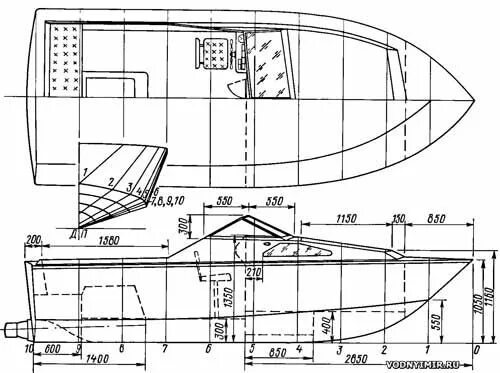 Катер своими руками чертежи Водометный катер "Стиль-2500". Чертежи для самостоятельной постройки водометного