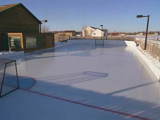 Каток на даче своими руками Inline Dasherboard for Residential Backyard Hockey Rink