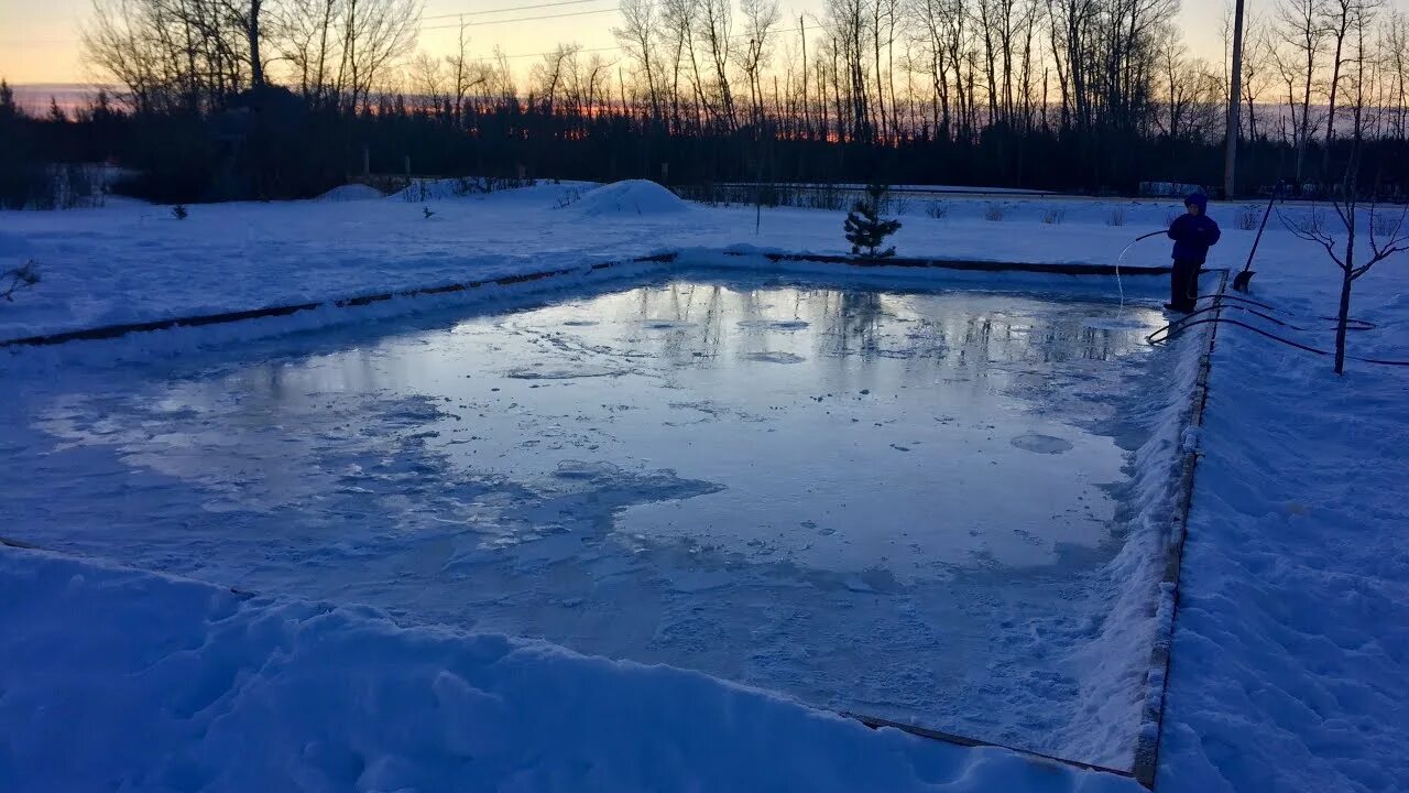 Каток на даче своими руками How To Build A Backyard Ice Rink - YouTube