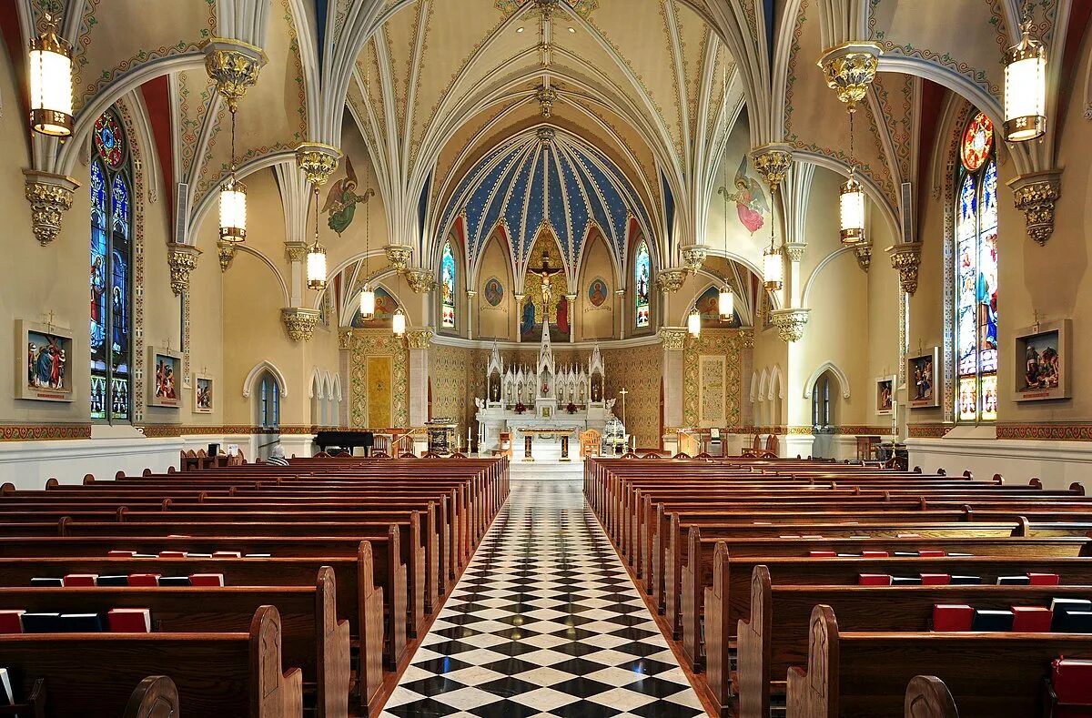 Католическая церковь фото Файл:Interior of St Andrew's Catholic Church in Roanoke, Virginia.jpg - Википеди