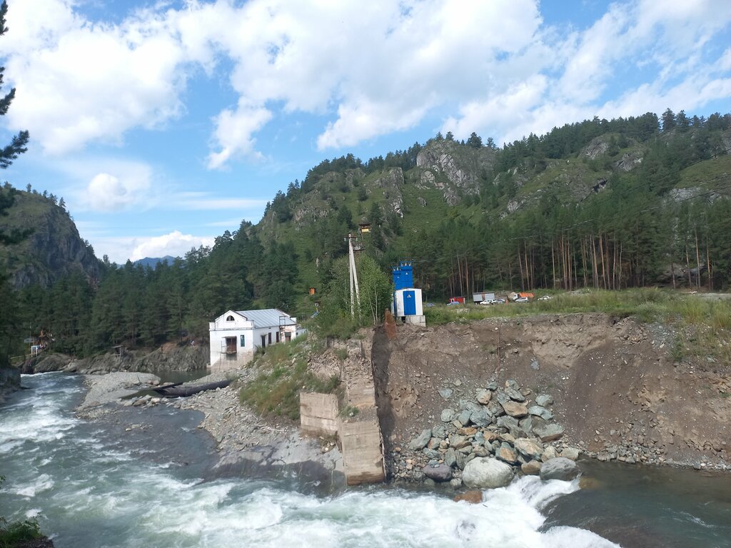 Катунская гэс республика алтай чемальский район фото Katunskaya Hydroelectric Power Station, landmark, attraction, Republic of Altai,