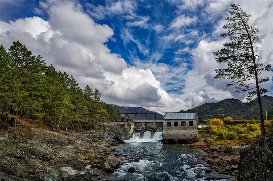 Катунская гэс республика алтай чемальский район фото Горная гэс