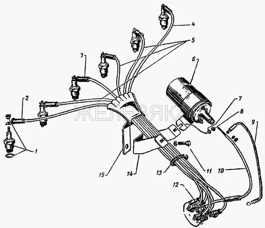 Катушка газ 52 схема подключения Свечи, катушка зажигания и провода зажигания. - Онлайн каталог автомобилей ГАЗ н