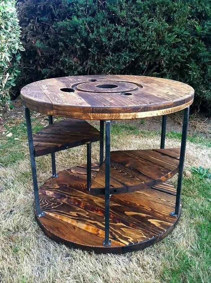 Катушка на даче своими руками Cable Spool Recycled Upcycle Art Spool furniture, Wooden spool tables, Spool tab