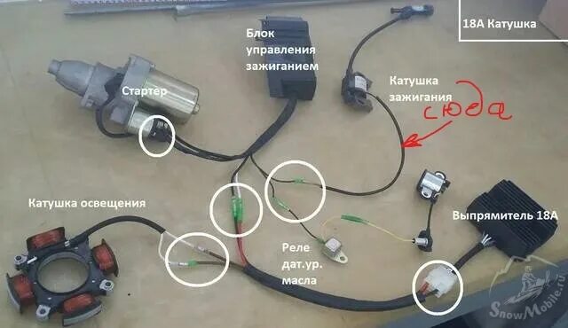 Катушка освещения на двигатель лифан 18а подключение Как подключить счетчик моточасов HeatProf.ru