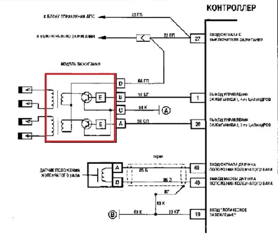 Катушка ваз 2114 схема подключения Как проверить модуль зажигания ВАЗ: 2114 и другие модели