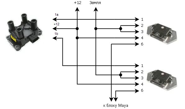 Катушка зажигания 2111 подключение Картинки СХЕМА КАТУШКА 2110