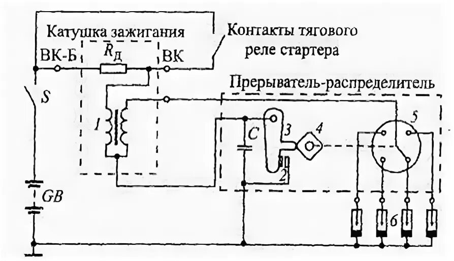 Катушка зажигания 2245р схема подключения Классическая система зажигания