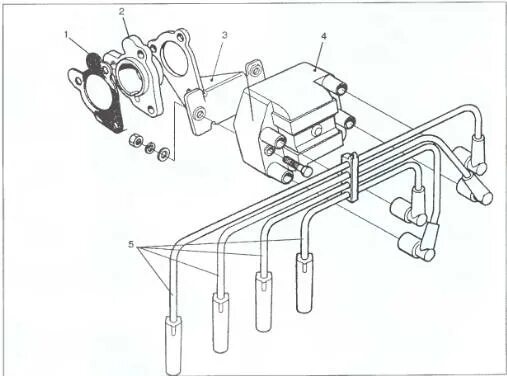 Катушка зажигания 4216 порядок подключения проводов Daewoo Sens: Система зажигания - Двигатель МеМЗ-307 - Руководство по эксплуатаци