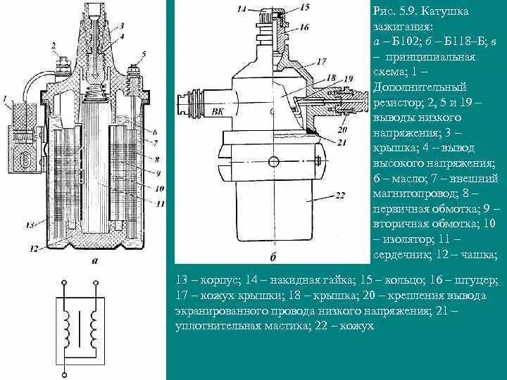 Катушка зажигания б1 гост 3940 51 подключение Схема подключения катушки зажигания б115в 01 к трамблеру - 97 фото