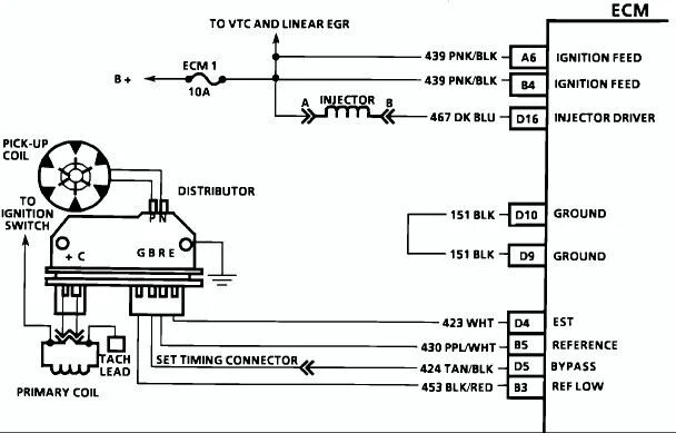 Катушка зажигания gmc jimmy 1995 схема подключения 1st gen s10 schematics ECM distributor pick-up coil ignition module Diagram, Aut