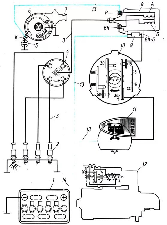 Катушка зажигания москвич 412 схема подключения проводов Пропала искра на москвич - КарЛайн.ру