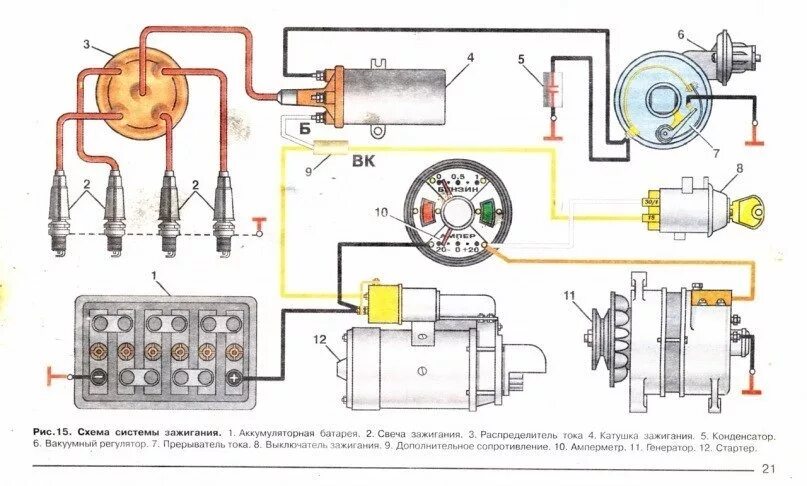 Катушка зажигания москвич 412 схема подключения проводов Электросхемы ИЖ-МОСКВИЧ - ИЖ 2125, 1,5 л, 1980 года электроника DRIVE2