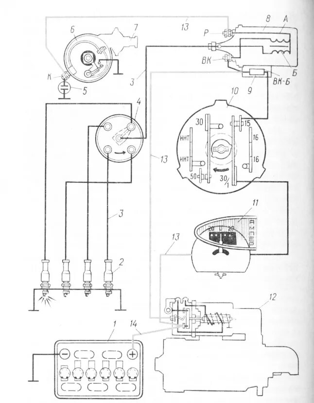 Катушка зажигания москвич схема подключения Схема подключения б115в катушка