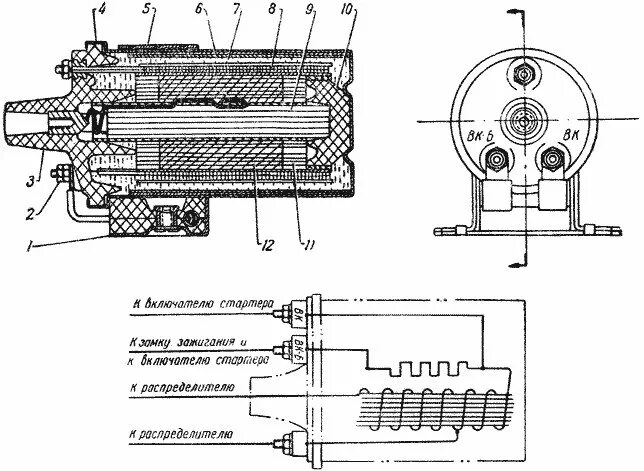 Катушка зажигания москвич схема подключения Система зажигания автомобилей ГАЗ-69 и ГАЗ-69А