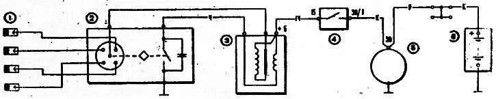 Катушка зажигания нива схема подключения Electrical diagram of the ignition system (VAZ-2121 "Niva" 1977-1994 / Electrica