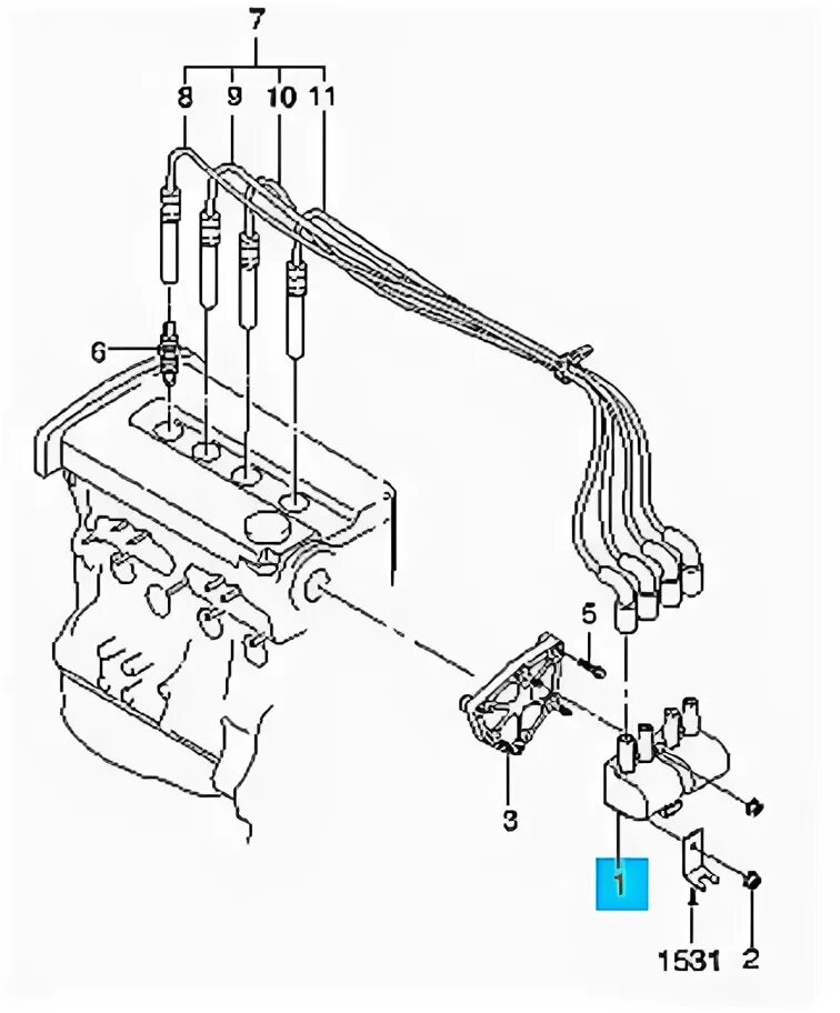 Катушка зажигания шевроле схема подключения Бронепровод, модуль зажигания, свечи. Chevrolet Rezzo. Электрооборудование
