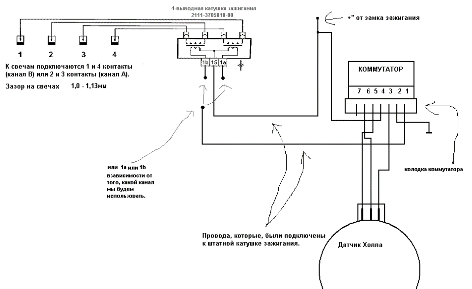 Катушка зажигания шевроле схема подключения Катушка зажигания 2111 - Lada 11113 Ока, 0,8 л, 2000 года тюнинг DRIVE2
