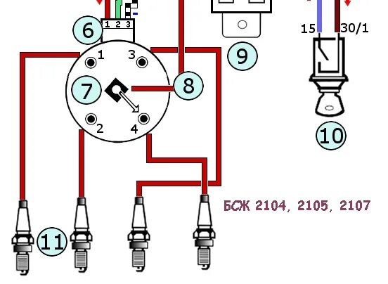Катушка зажигания ваз 2107 подключение проводов Неисправности системы зажигания ваз 2107 инжекторного двигателя