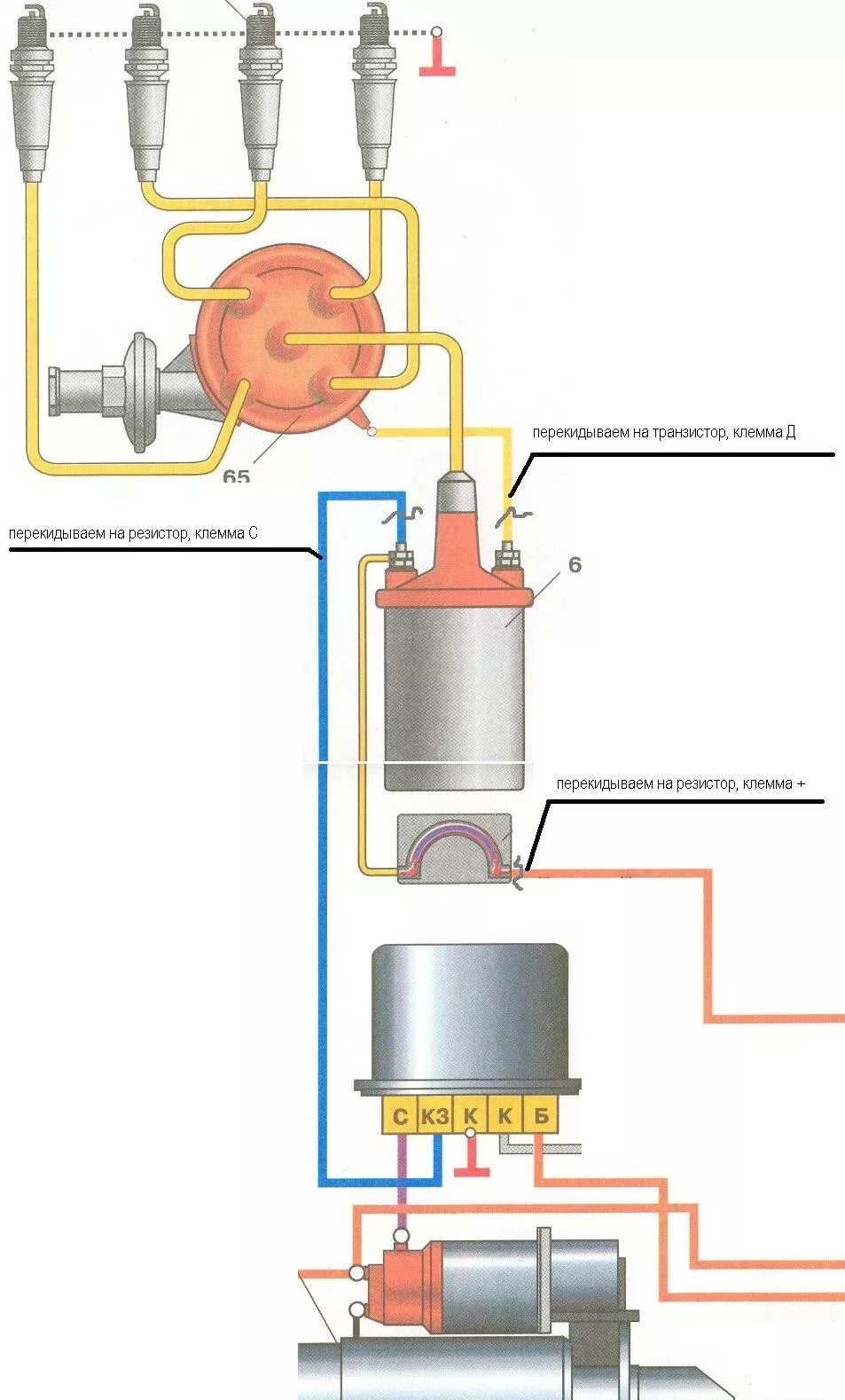 Катушка зажигания волга подключение Порядок зажигания газ 24 - КарЛайн.ру