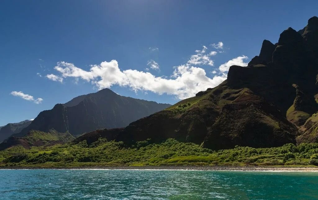 Кауаи остров фото Kalalau Beach Пляж длиной 1203 м вблизи Hā‘ena Соединённые Штаты Америки, Гавайи