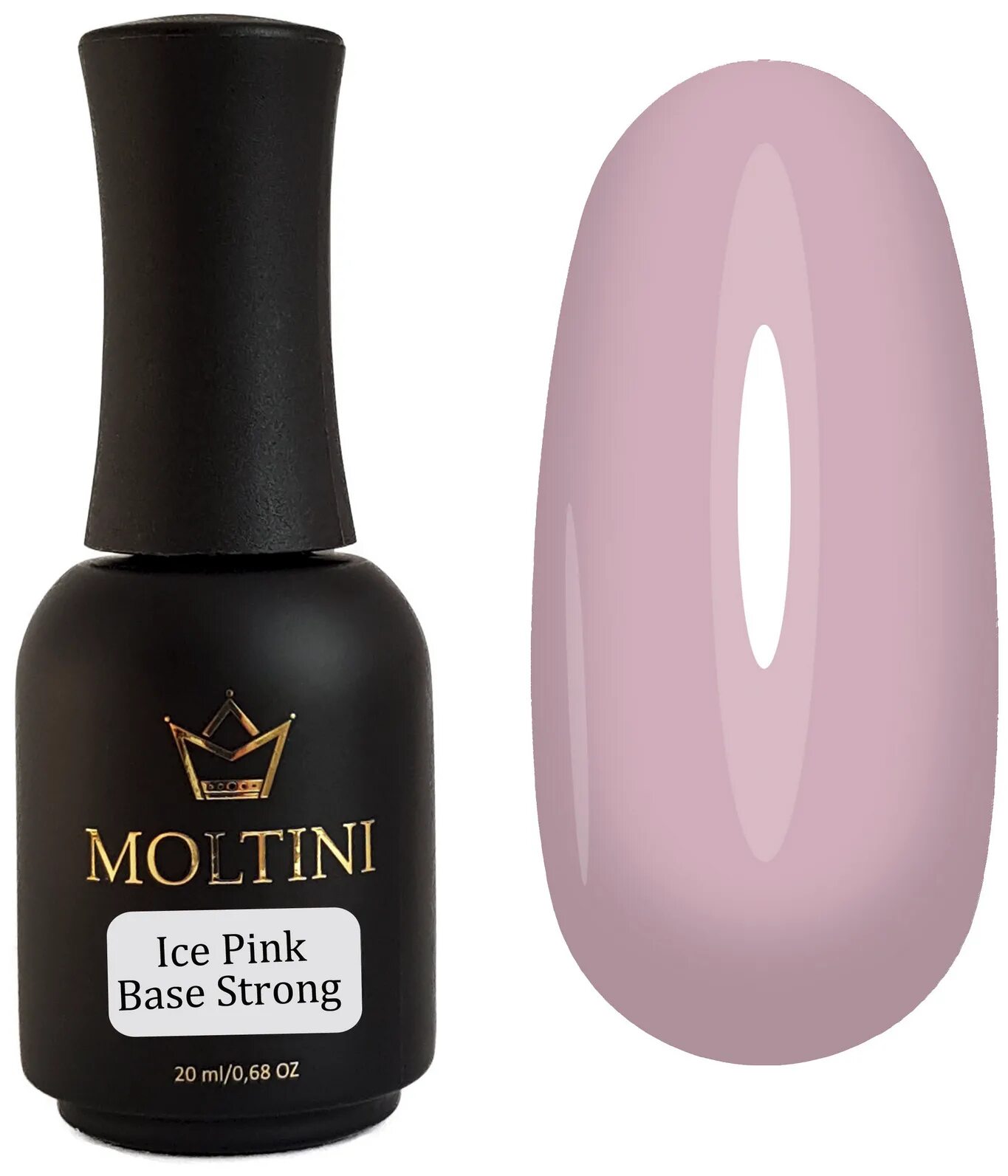 Каучуковая база фото MOLTINI Базовое покрытие Base Strong, pink, 12 мл - купить в интернет-магазине п