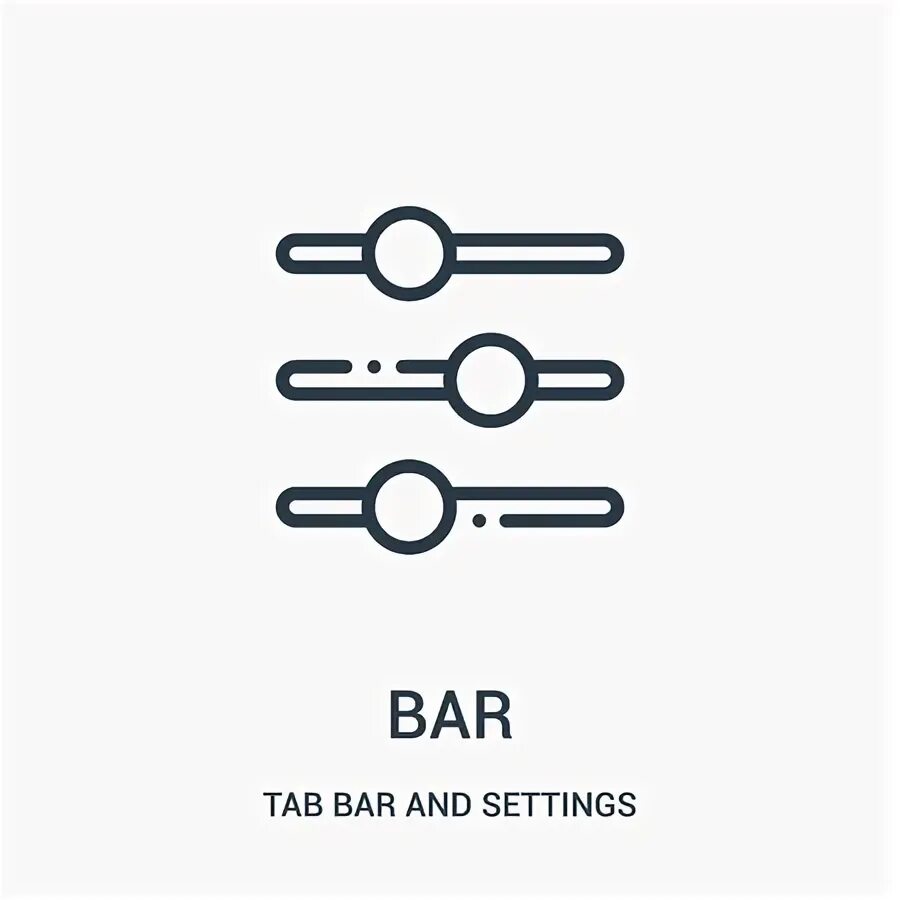 Кб оснастка Bar Icon Vector From Tab Bar And Settings Collection. Thin Line Bar Outline Icon