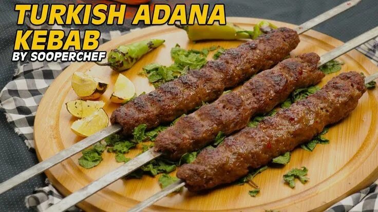 Кебаб фото блюда Adana Kebab Recipe Turkish Recipe By Sooperchef Turkish recipes, Kebab recipes, 