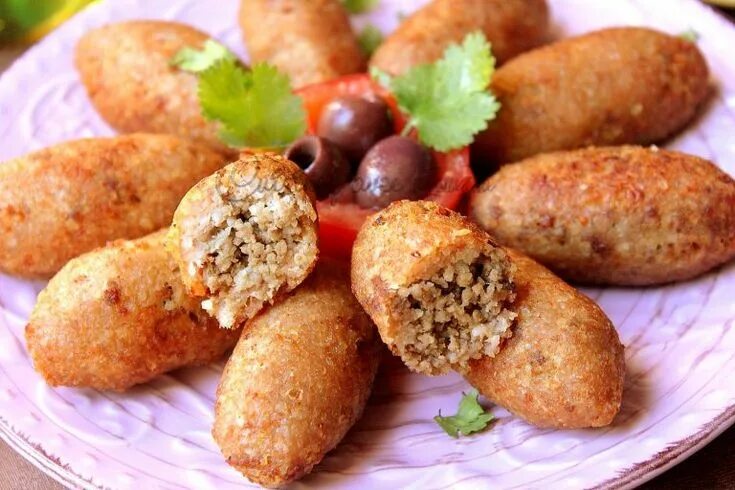 Кеббе что это за блюдо фото kebbé ou Kebbeh (boulettes de boulgour à la viande) Recette Cuisine et boissons,