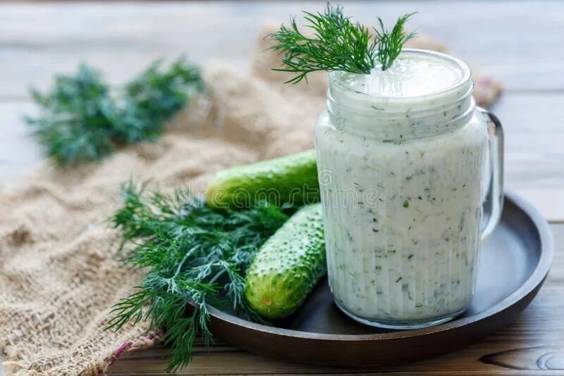 Кефир с зеленью фото Smoothie from Yogurt, Cucumber, Dill and Cilantro. Stock Photo - Image of cucumb