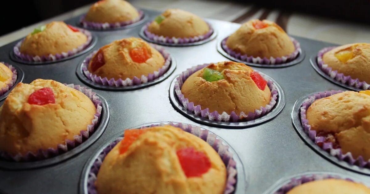 Кексики в духовке фото Маффины с цукатами рецепт - Армянская кухня: Выпечка и десерты. "Еда"