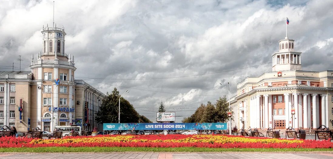 Кемерово фото города 2024 Здание городской администрации. Величественный образец сталинского ампира