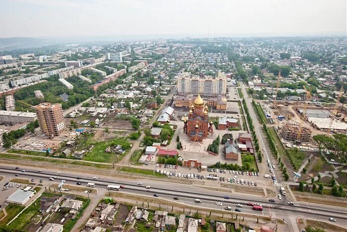 Кемерово фото сверху Znamensky cathedral - Kemerovo Russian Orthodox Church
