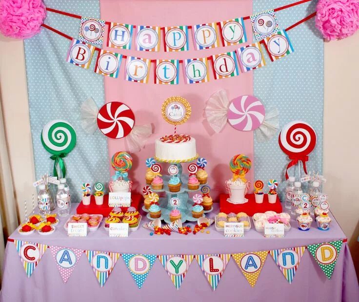 Кэнди бар фото детский Colorful Candyland Birthday Party Candy land birthday party, Candyland birthday,