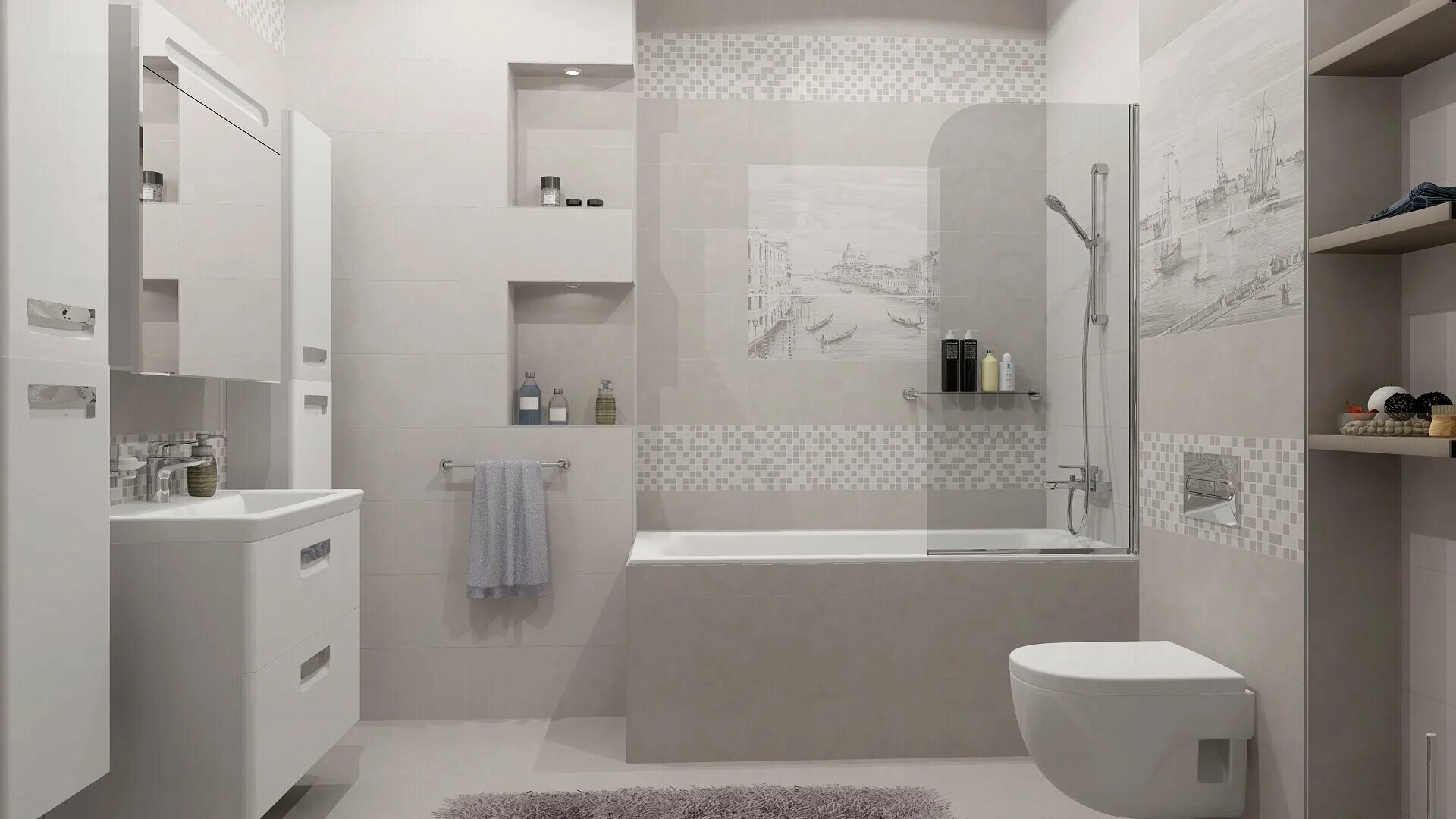Керама марацци интерьеры ванных комнат фото Плитка KERAMA MARAZZI Город на воде 12115R орнамент, 12115Rэффект камень - купит