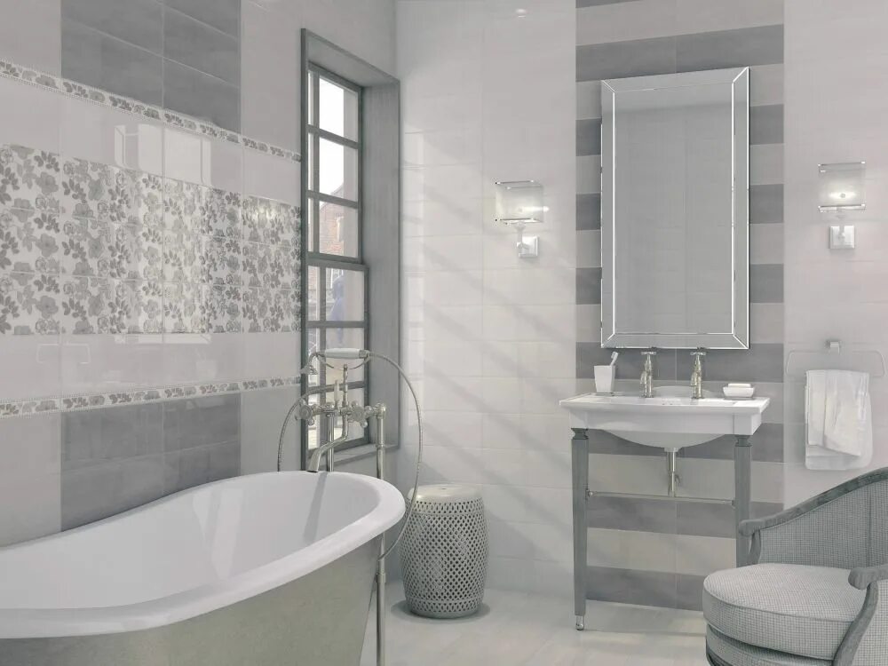 Керама марацци интерьеры ванных комнат фото Керамическая плитка Kerama Marazzi Плитка Ньюпорт зеленый темный 40,2х40,2 4234 