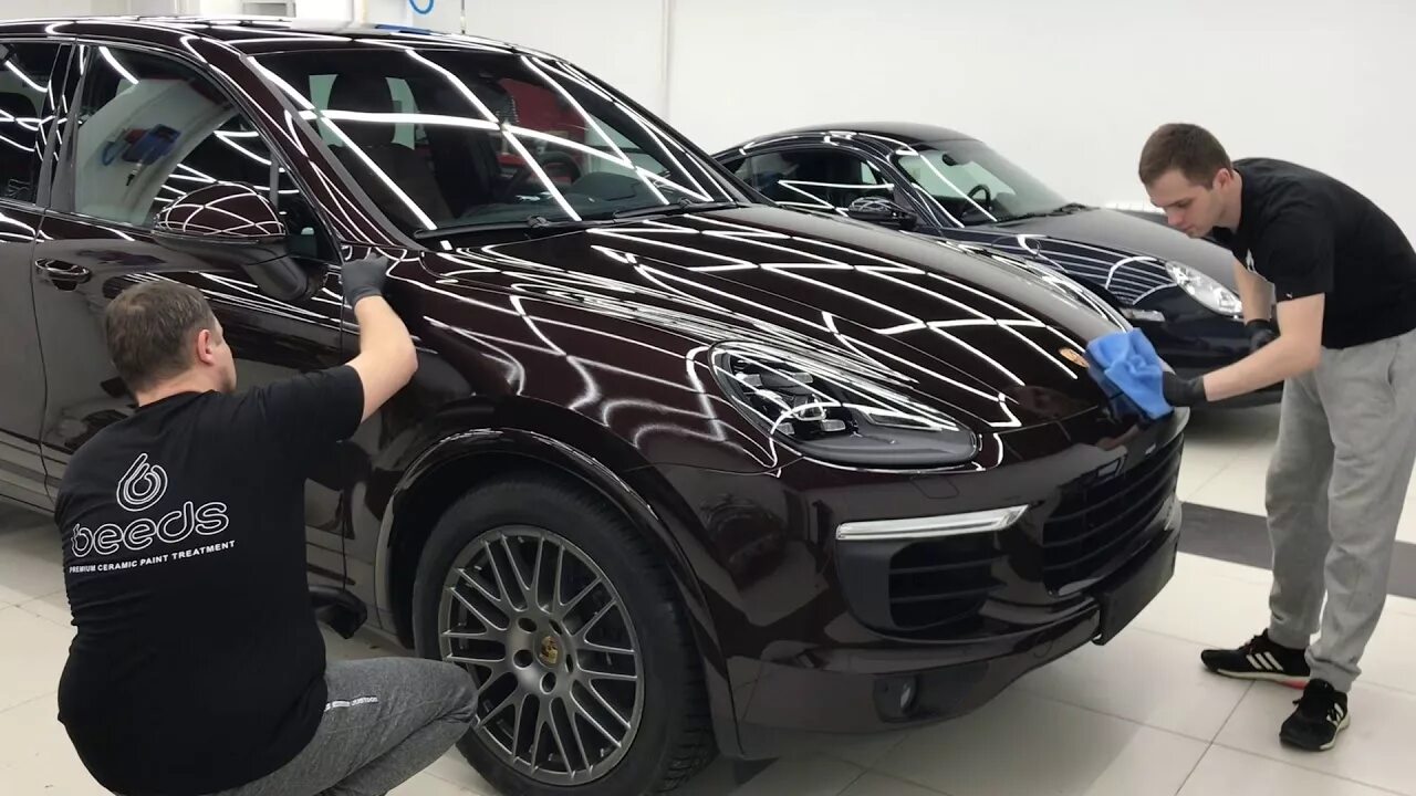 Керамика авто фото Полировка и защитное покрытие Porsche Cayenne - YouTube