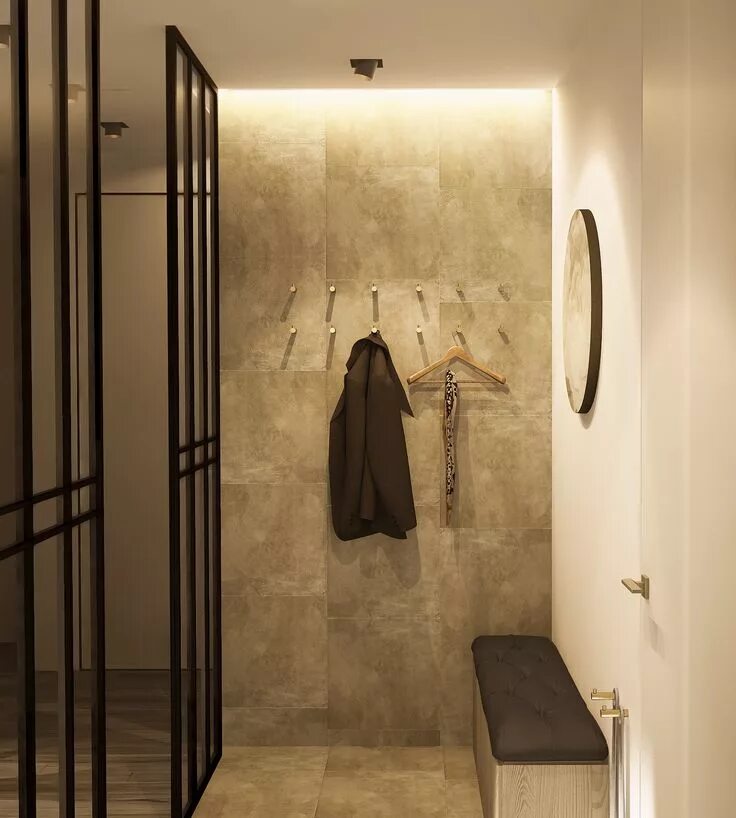 Керамогранит на стену в прихожую фото интерьера Пин на доске azar design bureau Дизайн прихожей, Дизайн