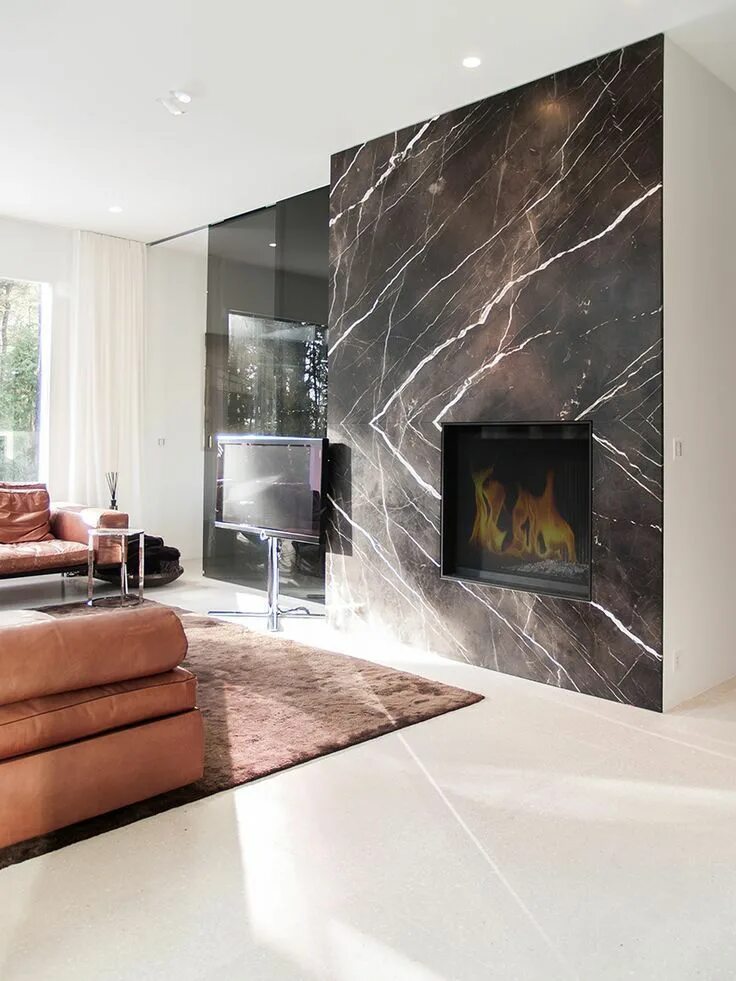 Керамогранит в интерьере гостиной на стене Good Absolutely Free Contemporary Fireplace marble Strategies Modern fireplace d