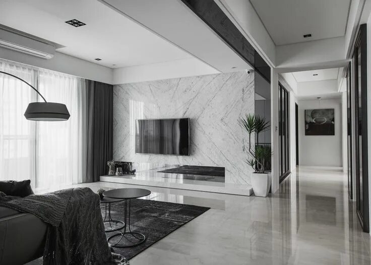Керамогранит в интерьере гостиной на стене Pin on 權 釋 設 計-玄 泰 峰 景 Interior design living room, Living room wall designs, Fe