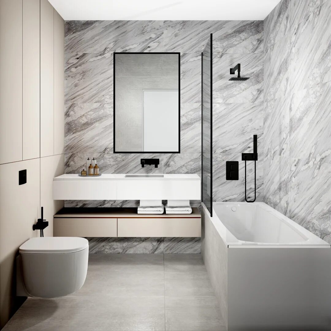 Керамогранит в интерьере ванной комнаты Новости - Gracia Ceramica