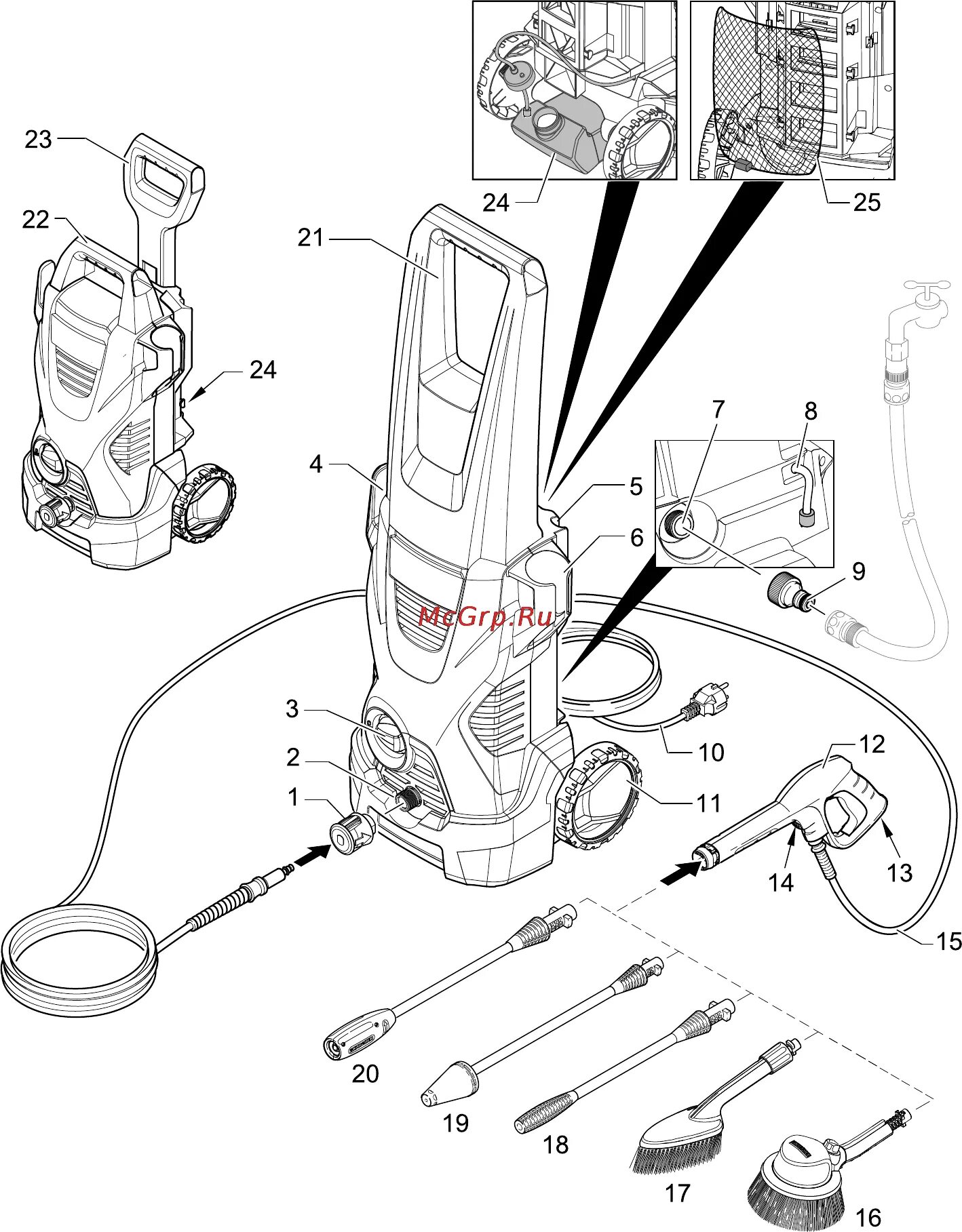 Керхер инструкция по сборке Karcher K 2.400 Инструкция по эксплуатации онлайн 2/212 7675