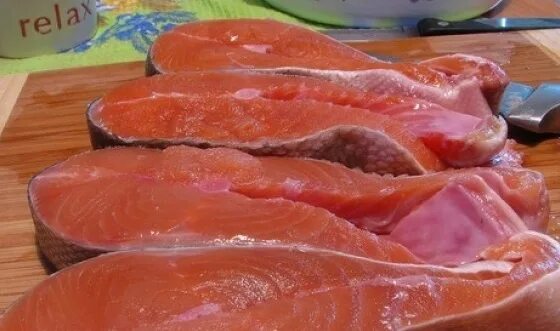 Кета рыба фото в разрезе Кета жареная - пошаговый рецепт с фото на Повар.ру