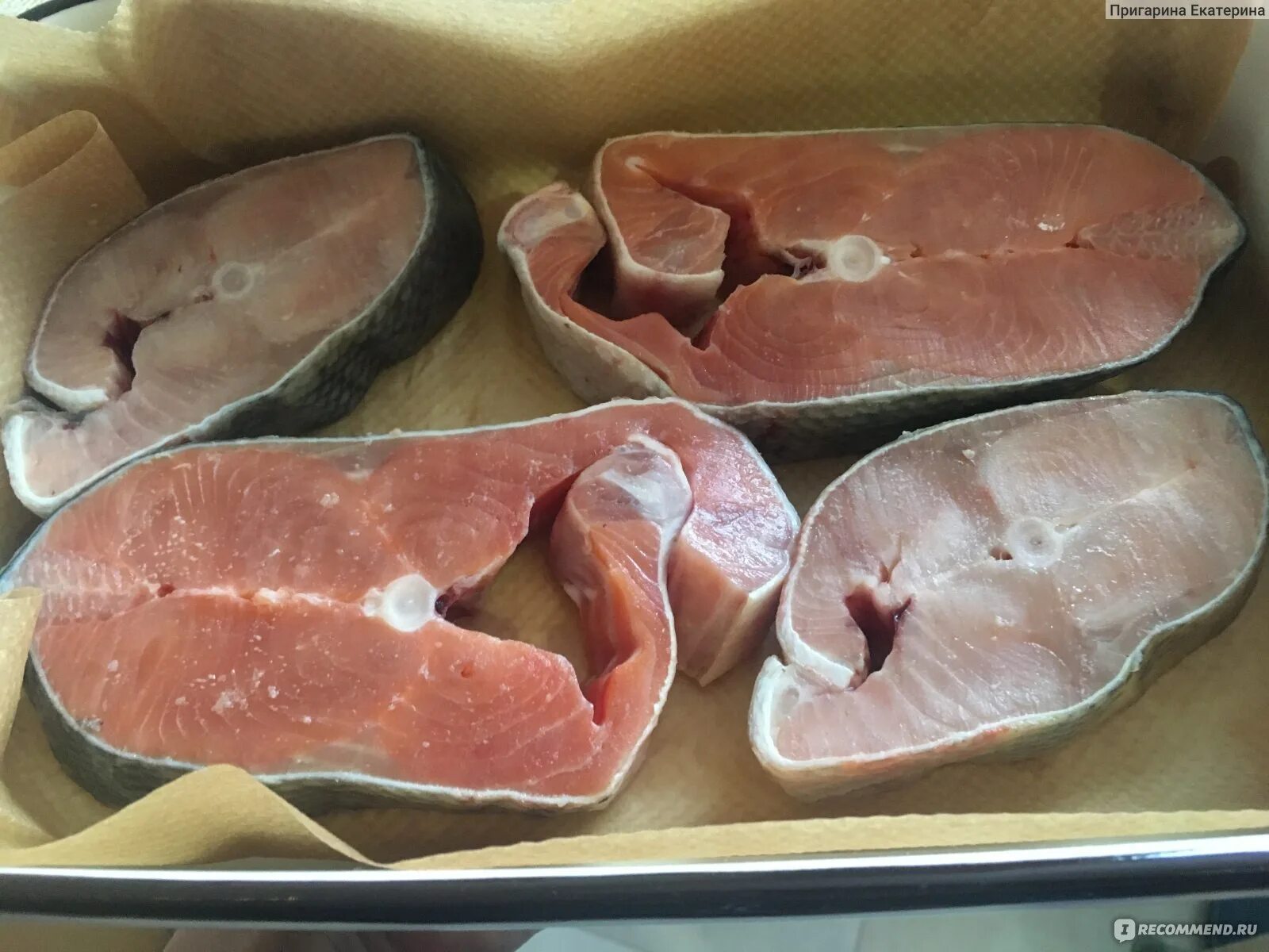 Кета рыба фото в разрезе Рыба ВкусВилл / Избёнка Кета стейк свежемороженная в вакуумной упаковке - "Даём 