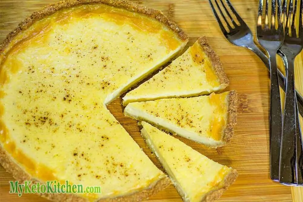Кето выпечка рецепты приготовления с фото Keto Custard Pie - Tart Recipe with Low Carb Crust - Creamy & Delicious Recipe K