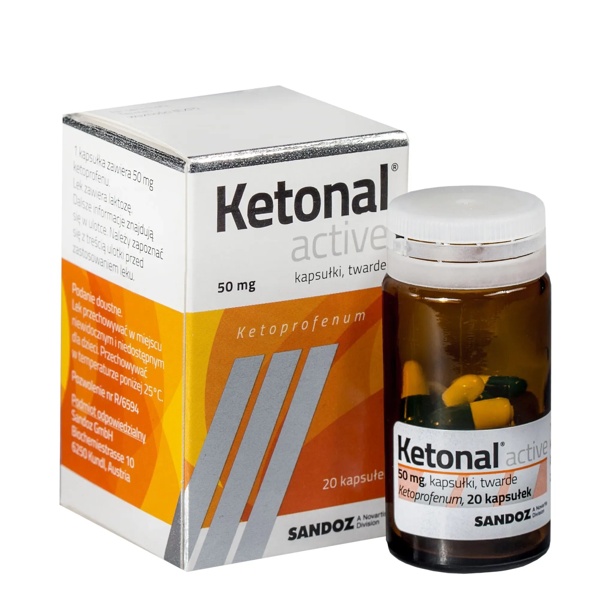 Кетонал таблетки фото Ketonal Active 50 mg, 20 kapsułek - cena, ulotka, dawkowanie drmax.pl