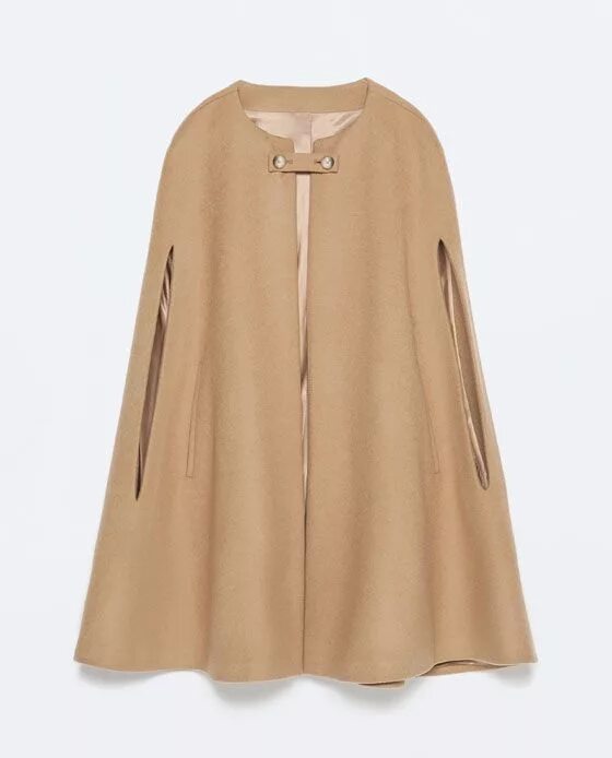 Кейп одежда фото Image 7 of BUTTONED CAPE COAT from Zara Üst giyim, Kıyafet ve Elbiseler