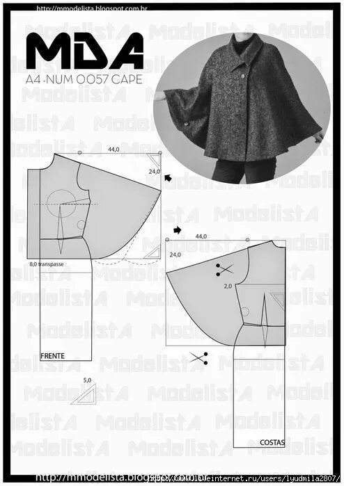 Кейп одежда выкройка женская Выкройки одежды. Обсуждение на LiveInternet - Российский Сервис Онлайн-Дневников